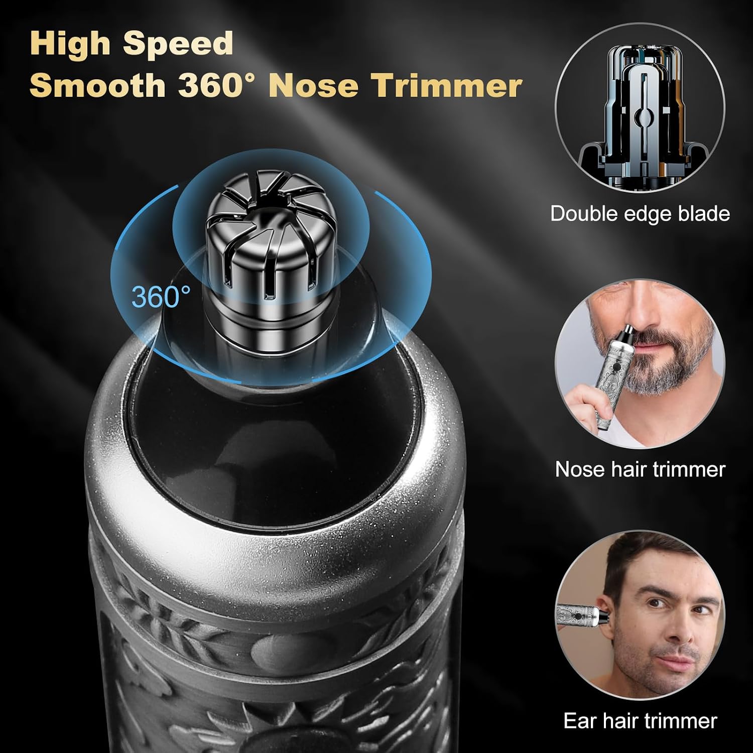 QREEYX Hair Clippers for Man T-Blade Trimmer Nose Hair Trimmer Electric Shaver Set, Professional 4 in 1 Barber Clippers Set for Haircut, Men's Grooming Kit with LCD Display, Ideal Gift for Him
