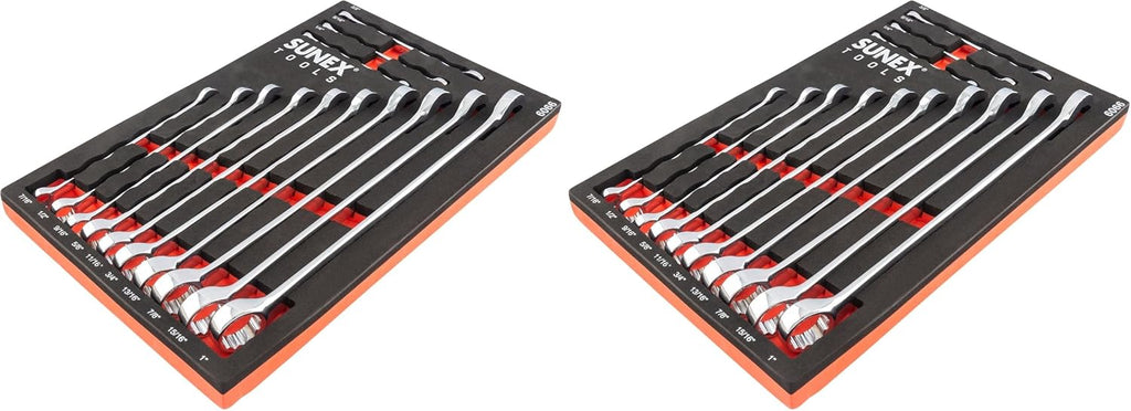 Sunex 9909 13 Pc. V-Groove SAE Wrench Set in EVA Foam 1/4'-1' (Pack of 2)