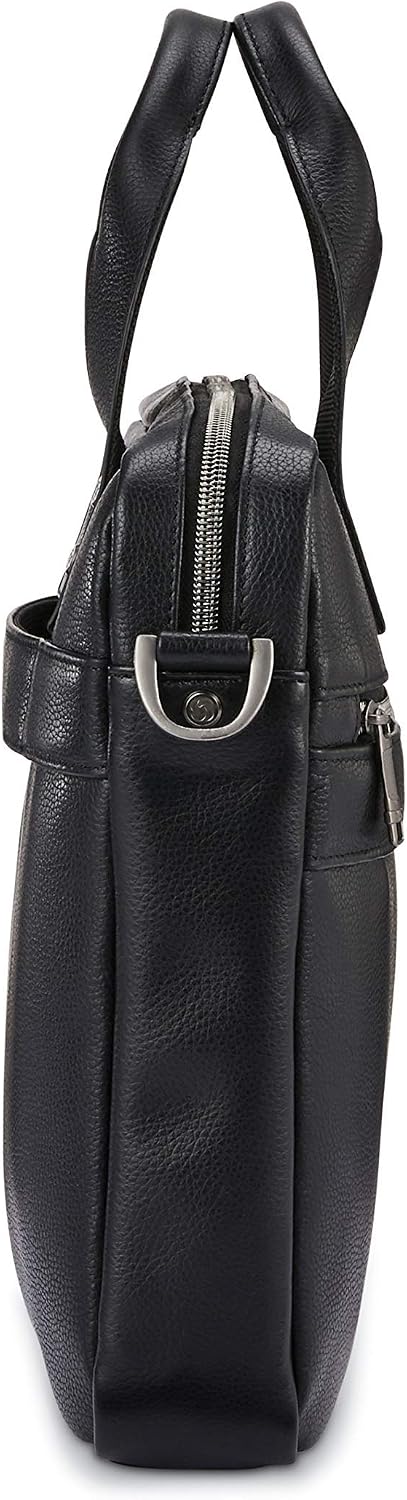 Samsonite Classic Leather Slim Brief, Black, One Size