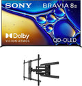 SONY K55XR80M2 55 Inch Bravia 8 QD-OLED 4K HDR Google TV with a Kanto PMX800 Full Motion Dual Stud Mount (2025)
