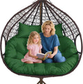 Double Egg Chair Cushion, 59x43 Inch/67x47 Inch, Thickened Waterproof Removable Double Hanging Egg Swing Chair Cushions, Outdoor Patio Hanging Basket Chair Cushions