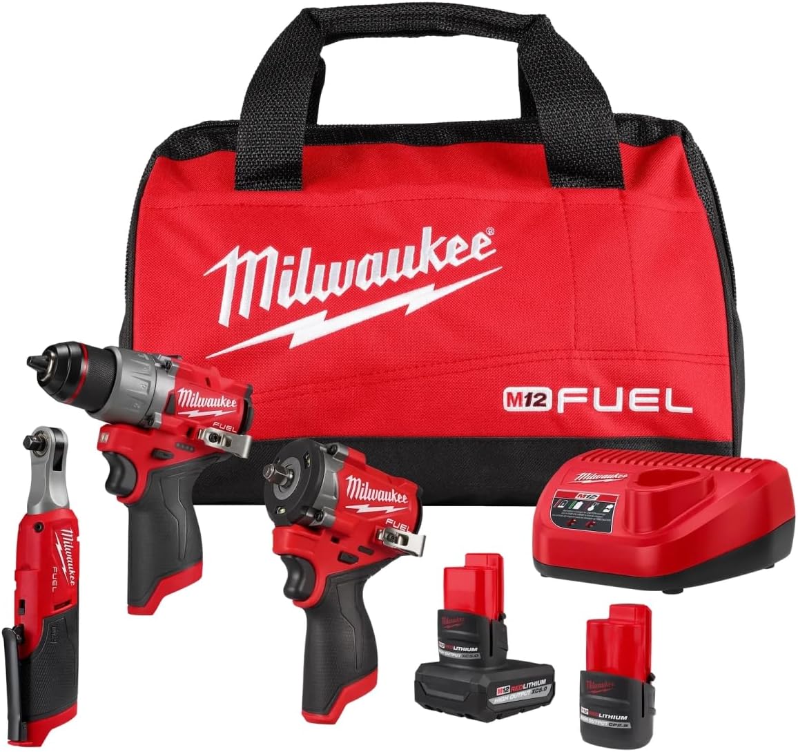 Milwaukee Electric - M12 Fuel 3-Tool Combo KIT