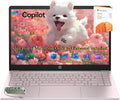 HP Laptop 2026 Edition with Copilot AI, 16GB RAM, 512GB SSD + 128GB UFS, Intel Processor, Long Battery Life, Lightweight, 1 Year Office 365, Windows 11 Home S for Students & Office, Type-C HUB, Pink