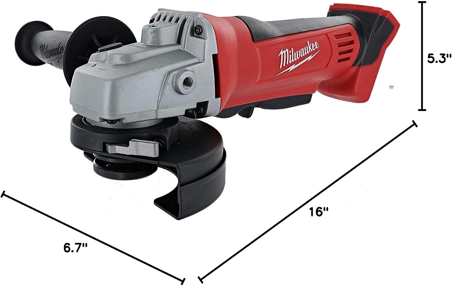 Milwaukee 2680-20 M18 18-Volt Lithium Ion 4 1/2 Inch Cordless Grinder with Burst Resistant Guard and Paddle Switch Design, Tool Only (Non-Retail Packaging)