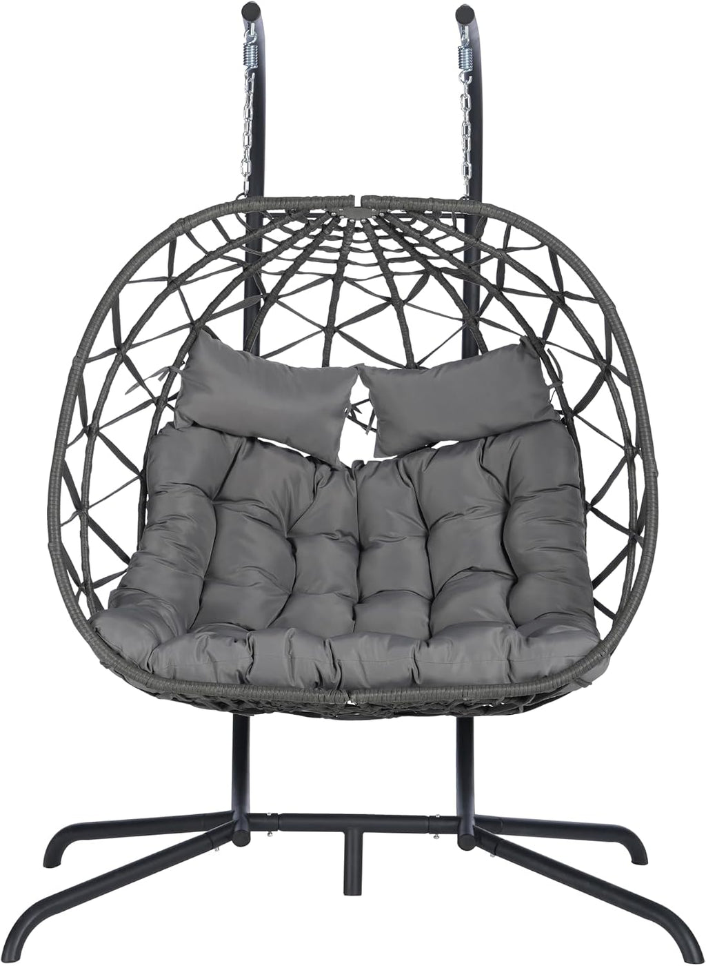Lazy Daze Hammocks 2 Person Outdoor Rattan Hanging Chair Patio Wicker Egg Chair