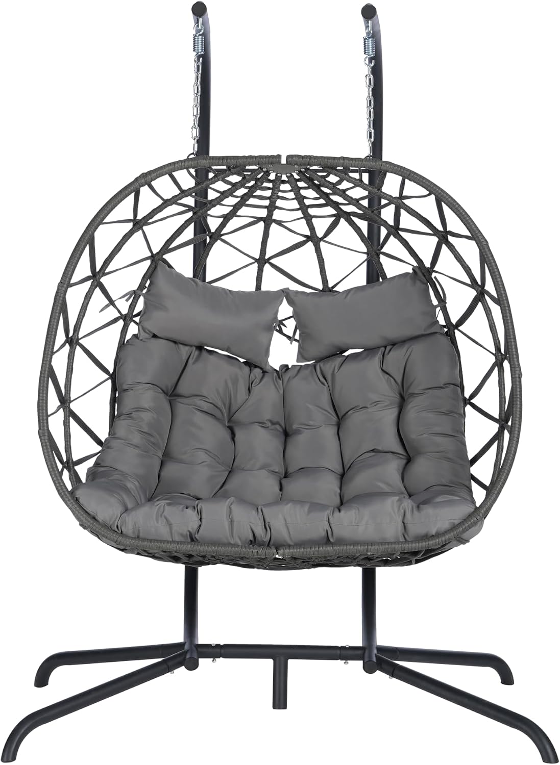 Lazy Daze Hammocks 2 Person Outdoor Rattan Hanging Chair Patio Wicker Egg Chair