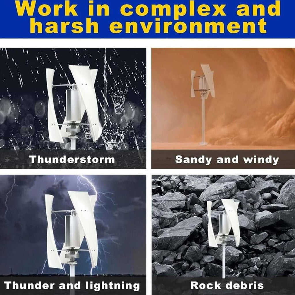 Vertical Wind Turbine Generator 3000W, 12V 24V Magnetic Levitation Turbine with Controller for Home, Street Lighting,24V