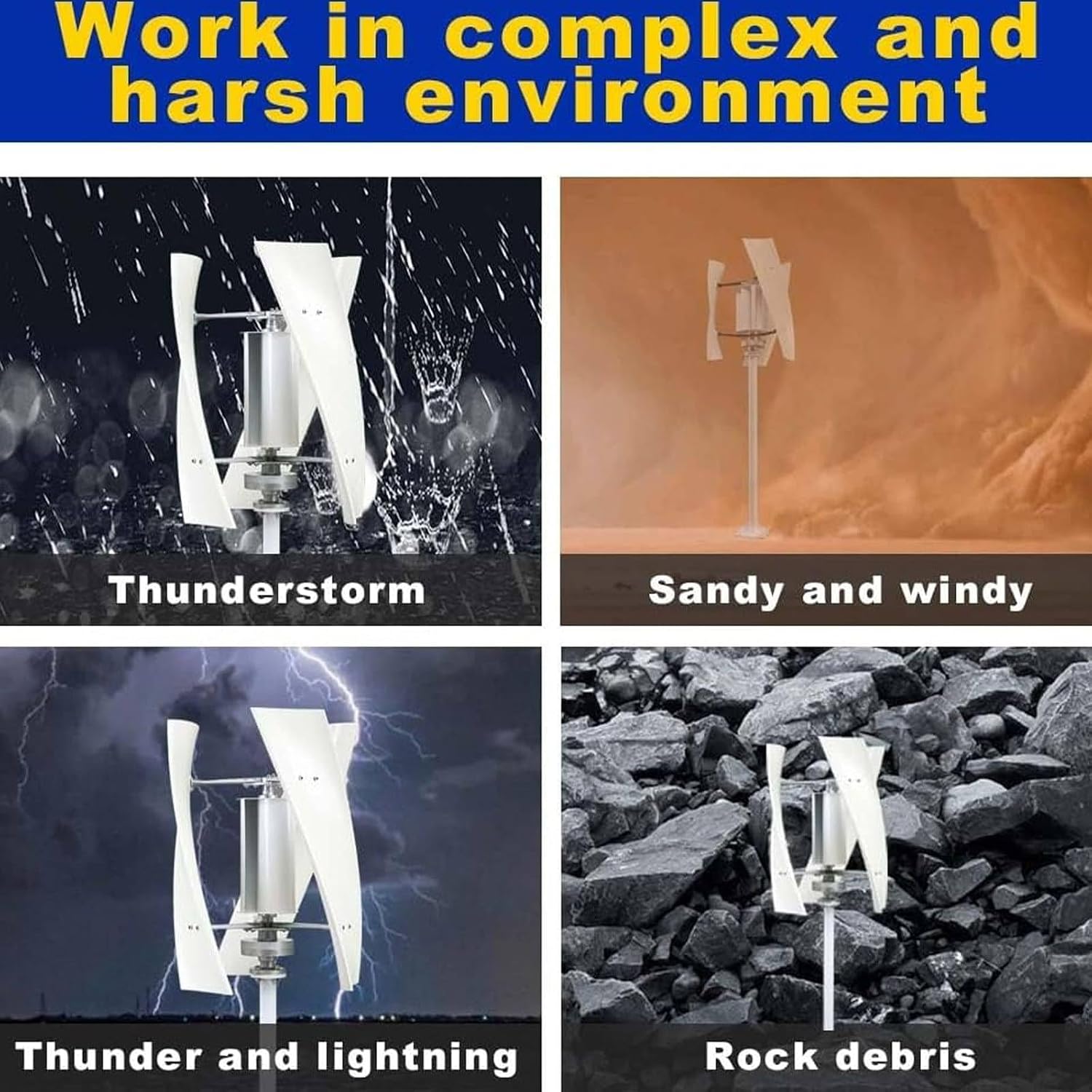 Vertical Wind Turbine Generator 3000W, 12V 24V Magnetic Levitation Turbine with Controller for Home, Street Lighting,12V