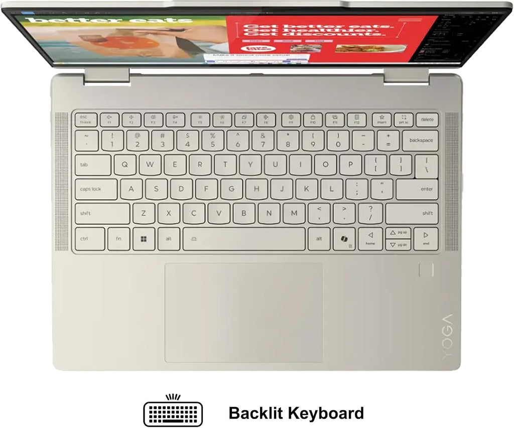 Lenovo Yoga 7 2-in-1 Laptop 14' WUXGA OLED Touch (100% DCI-P3, 600nits HDR) AMD 6-core Ryzen AI 5 340 (Up to 50 Tops) 16GB RAM 512GB SSD for Creator Business Professional Win11 ICP Hub