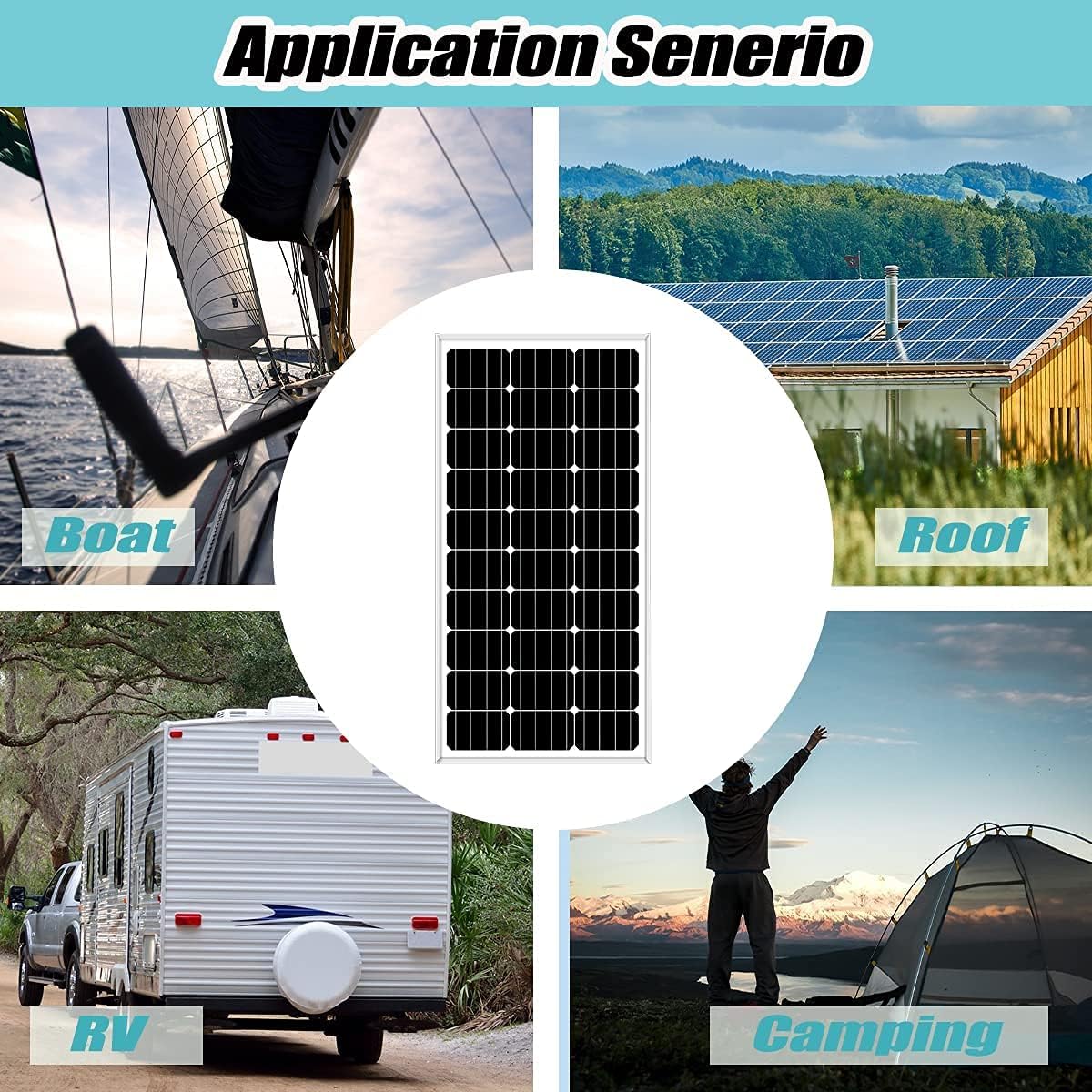 1000W 24V Solar Wind Combo Kit for Home RV Boat Cabin: 6 * 100W Glass Solar Panels + 400W Wind Turbine Generator + Solar/Wind Charge Controller +Z Brackets & Cable Connection