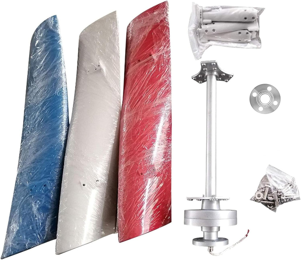 220v,HYZHANHONG Wind Turbine Generator 3000W 12V 24V 48V with 3 Blades 3 Phase Wind Generator Vertical Axis Wind Turbine with Controller Kit for Home Use