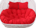 Replacement Double Egg Chair Cushion Outdoor Patio Wicker Loveseat Hanging Swing Egg Chairs for 2 Persons, Ideal for Patio, Backyard, Balcony - Hammock Swing Chair Cushion