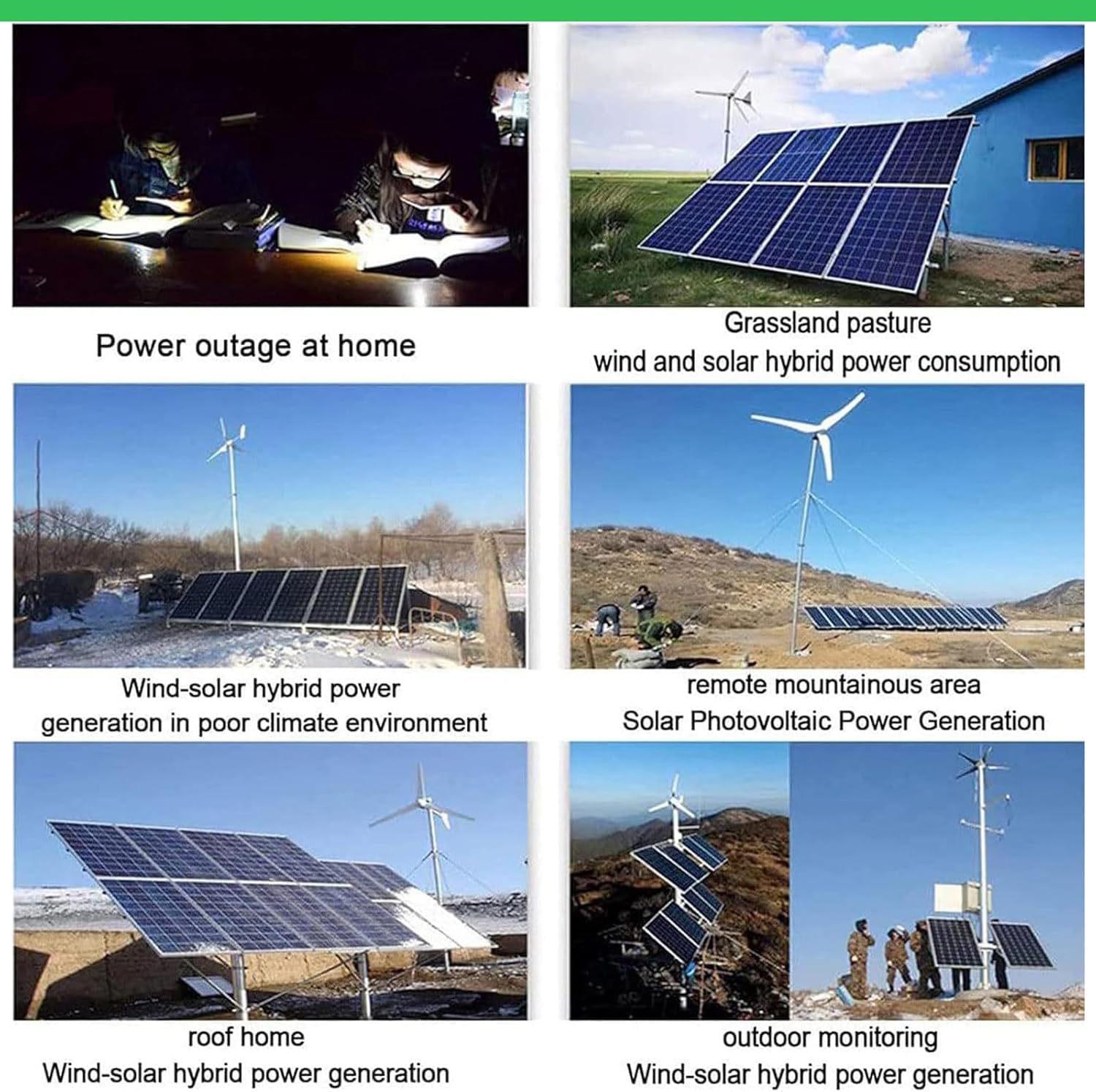 12000W Wind Solar Hybrid MPPT Charge Controller with Dump Load 30000W Wind Turbine Generator 3000W Solar Panel
