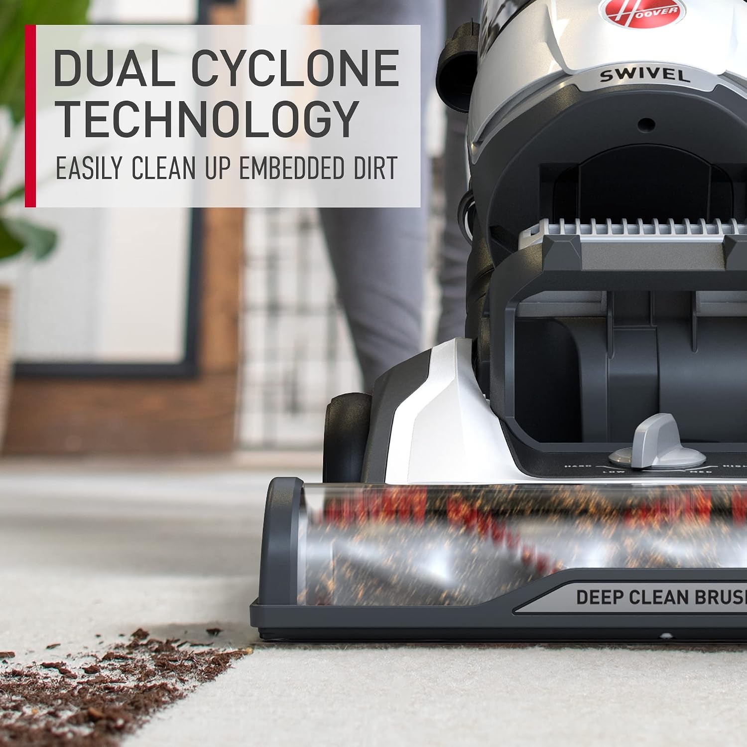 Hoover MAXLife Elite Swivel Vacuum Cleaner, Bagless Upright Vacuum, HEPA Media Filtration, MAXLife System, WindTunnel Technology, Corded Vacuum Cleaners for Home Use