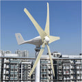 Wind Turbine Generator 3000W 5000W 7000W 12V 24V 48V 3 Blades Horizontal Wind Turbine Power Generator Windmill With MPPT Hybrid Charger Controller Low Starting Speed for Home(Wind turbine only,24V_700