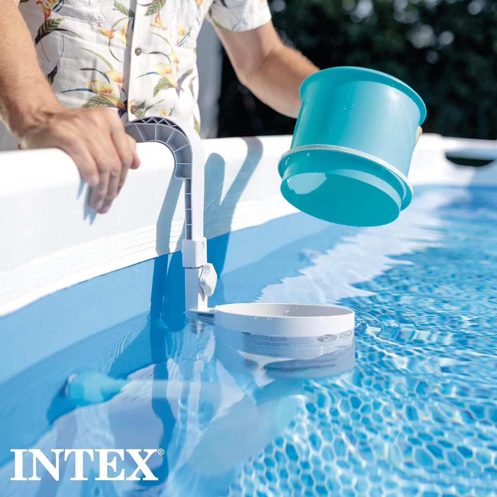 Intex Krystal Clear Saltwater System for 7000 Gallon Above Ground Swimming Pool and Deluxe 800 GPH Wall Mounted Pool Surface Automatic Skimmer