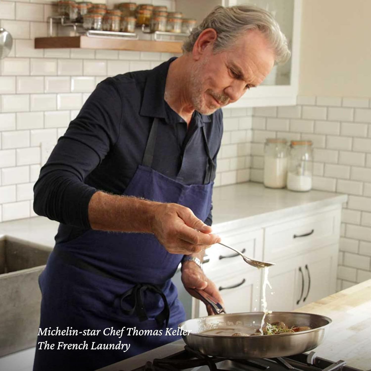 Thomas Keller Insignia by Hestan - Stainless Steel Frying Pan Set, Induction Cooktop Compatible, 11'' & 12.5''