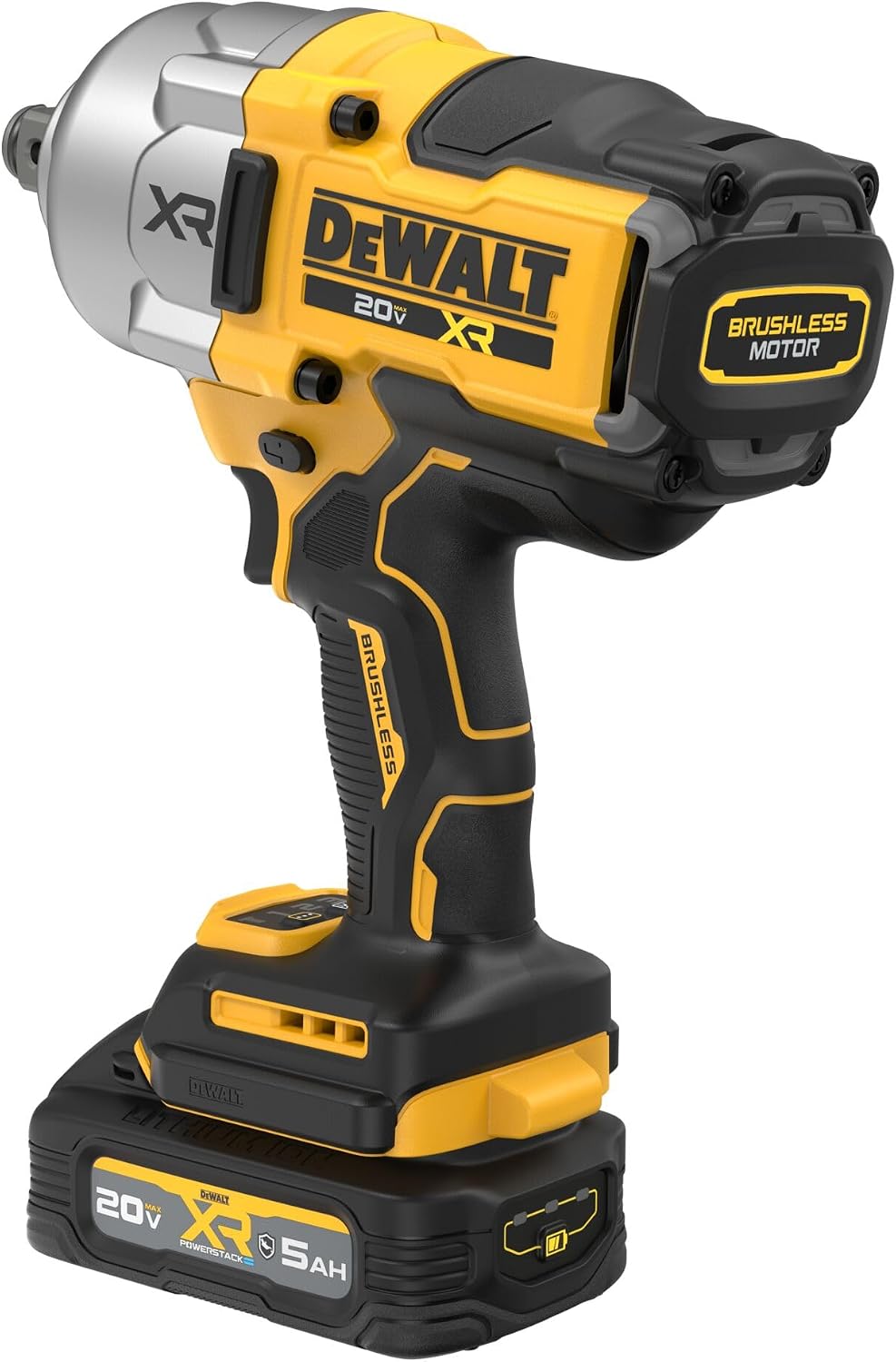 DEWALT 20V MAX XR 3/4 Inch Cordless Impact Wrench Kit with POWERSTACK Battery and Charger (DCF964GH1)
