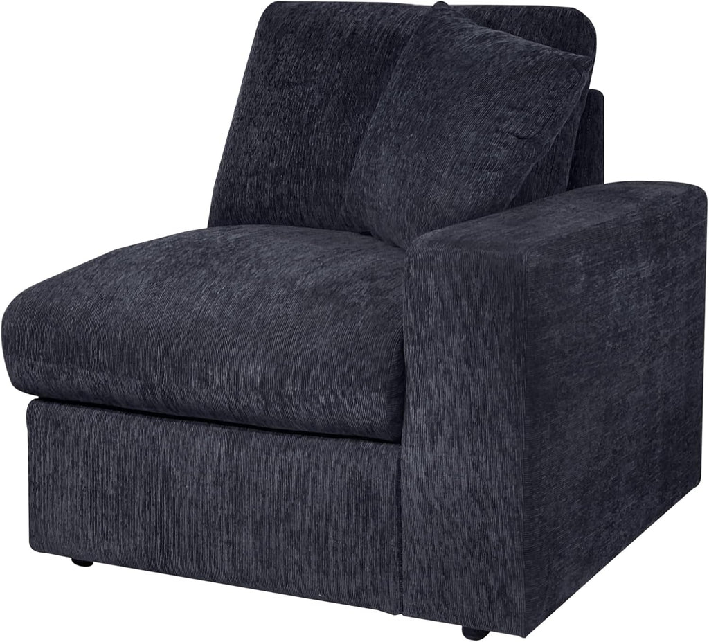 Ball & Cast 146' Oversized Modular L-Shaped Sectional Sofa,Large Chenille Upholstered Couch 8 Seat with Movable Ottoman&2 Pillows,Comfty Sectionals W/Wide Armrest&Deep Seat,for Living Room,Dark Gray