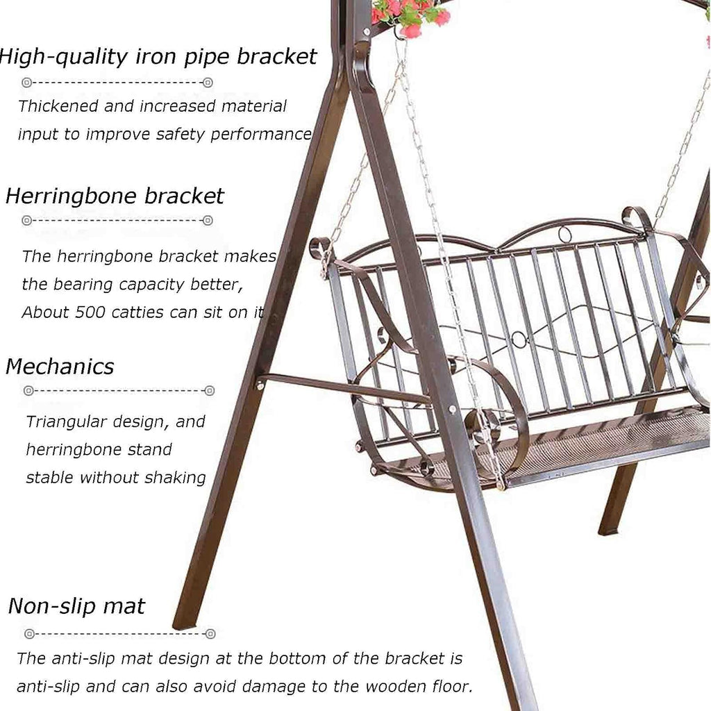 2 Seater Swing Chair, Balcony Rocking Hanging Chair,Sun Lounger,for Adults Patio, Garden, Backyard and Poolside