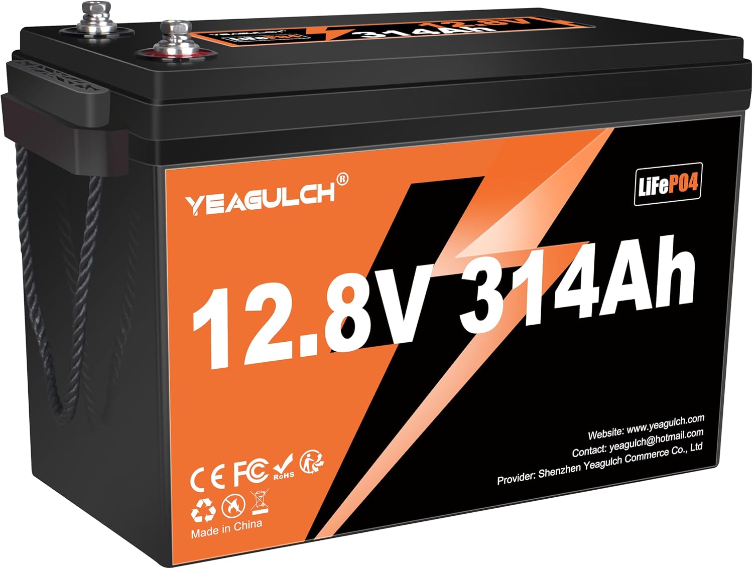 12V 300Ah (314Ah) LiFePO4 Lithium Battery, Built-in 200A BMS with 8000+ Deep Cycles Rechargeable 4019Wh Lithium Battery for RV Solar Marine Solar Panel Camping