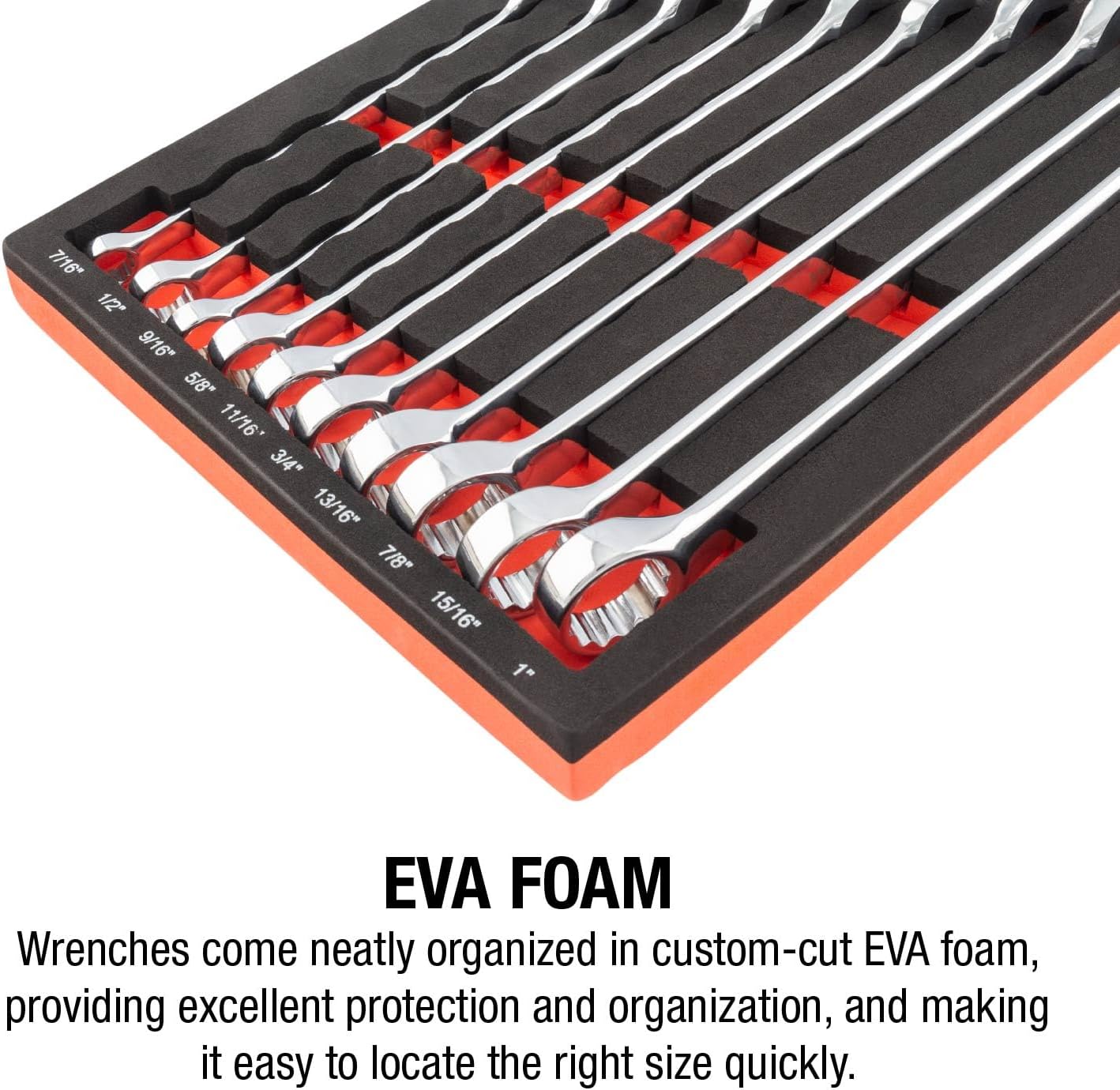 Sunex 9909 13 Pc. V-Groove SAE Wrench Set in EVA Foam 1/4'-1' (Pack of 2)