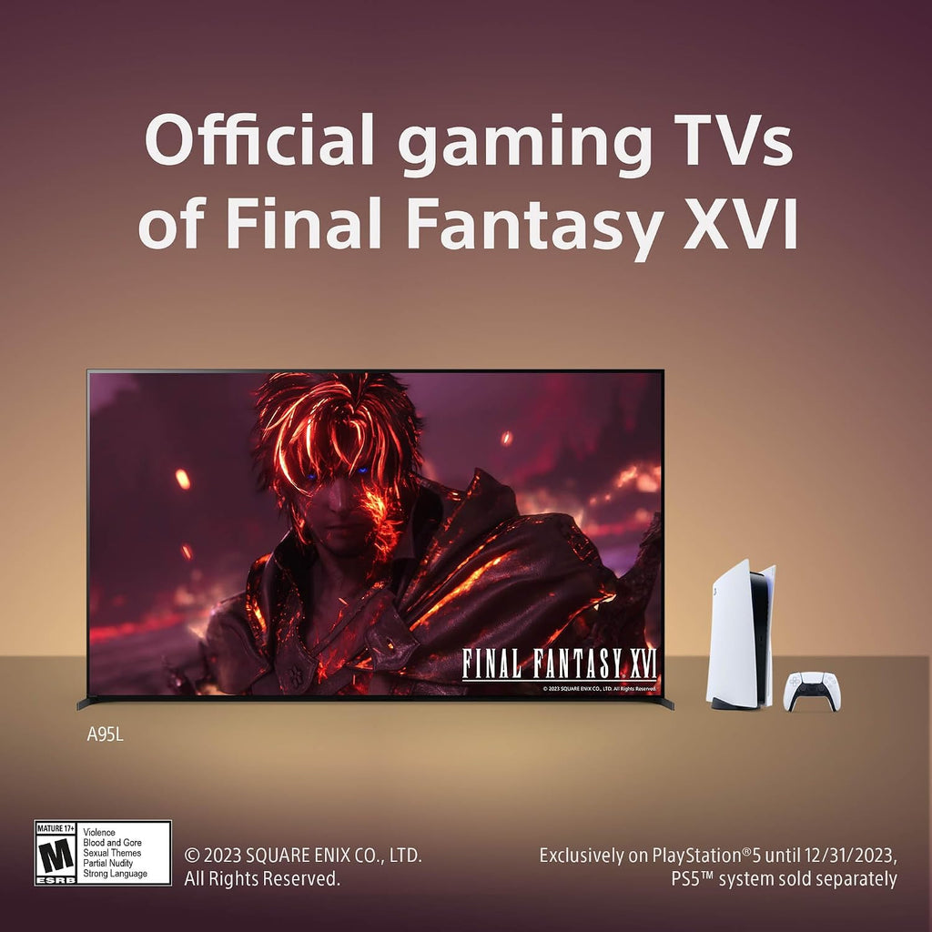 Sony QD-OLED 77 inch BRAVIA XR A95L Series 4K Ultra HD TV: Smart Google TV with Dolby Vision HDR and Exclusive Gaming Features for The PlayStation® 5 XR77A95L- Latest Model,Black