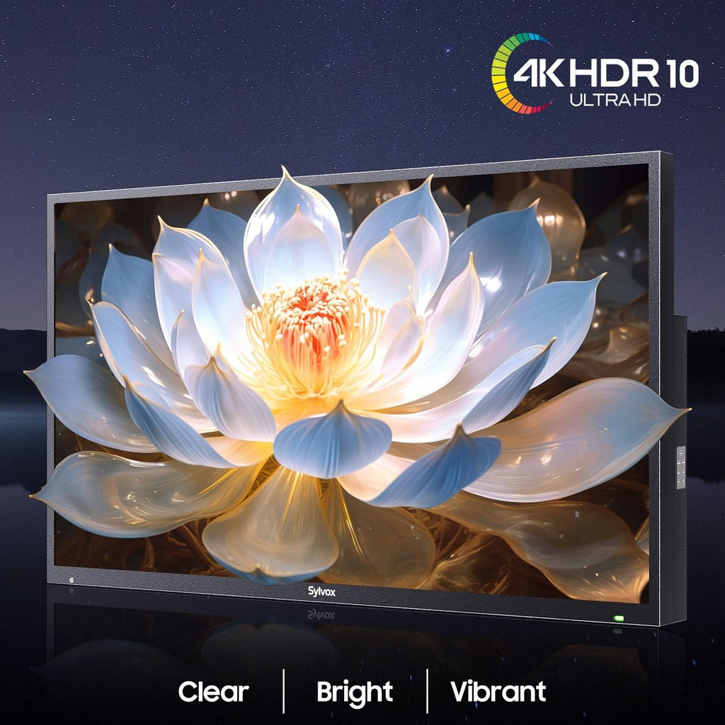 SYLVOX Outdoor TV with Rolling Stand, 65 inch 4K Smart TVs, Weatherproof & IP56 Waterproof, Support Google Assistant, Chromecast, 1000 nit Brightness Partial Sun (Deck Pro 3.0/2026)
