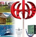 Wind Turbine Home Use Horizontal Generator Kits Blades with Controller to Charge Batteries Off Generator,3000W/4000W/5000W Vertical Wind Turbine Generator Kit, 12V/24V/48V, 5-Blade 3-Phase A