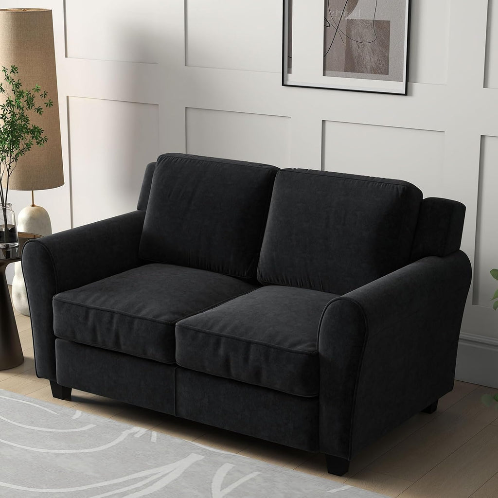 Bonzy Home 58' Loveseat Couches for Living Room, 2 Seater Modern Comfy Love Seat with Thick Cushion for Small Space Home Apartment Office Studio