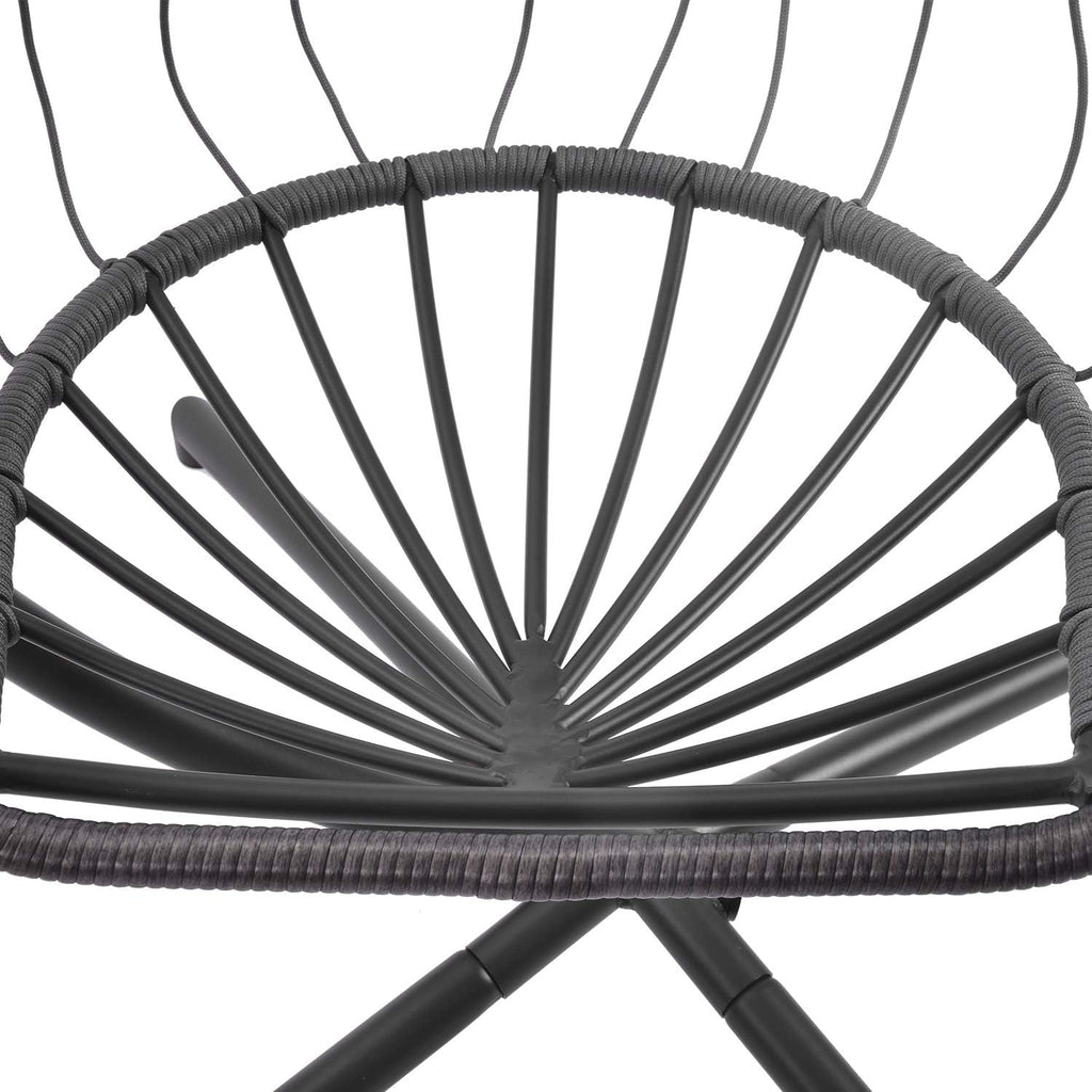 Wicker Swing Egg Chair - Patio Hanging Hammock Chair with Stand 350 Pounds Weight Capacity