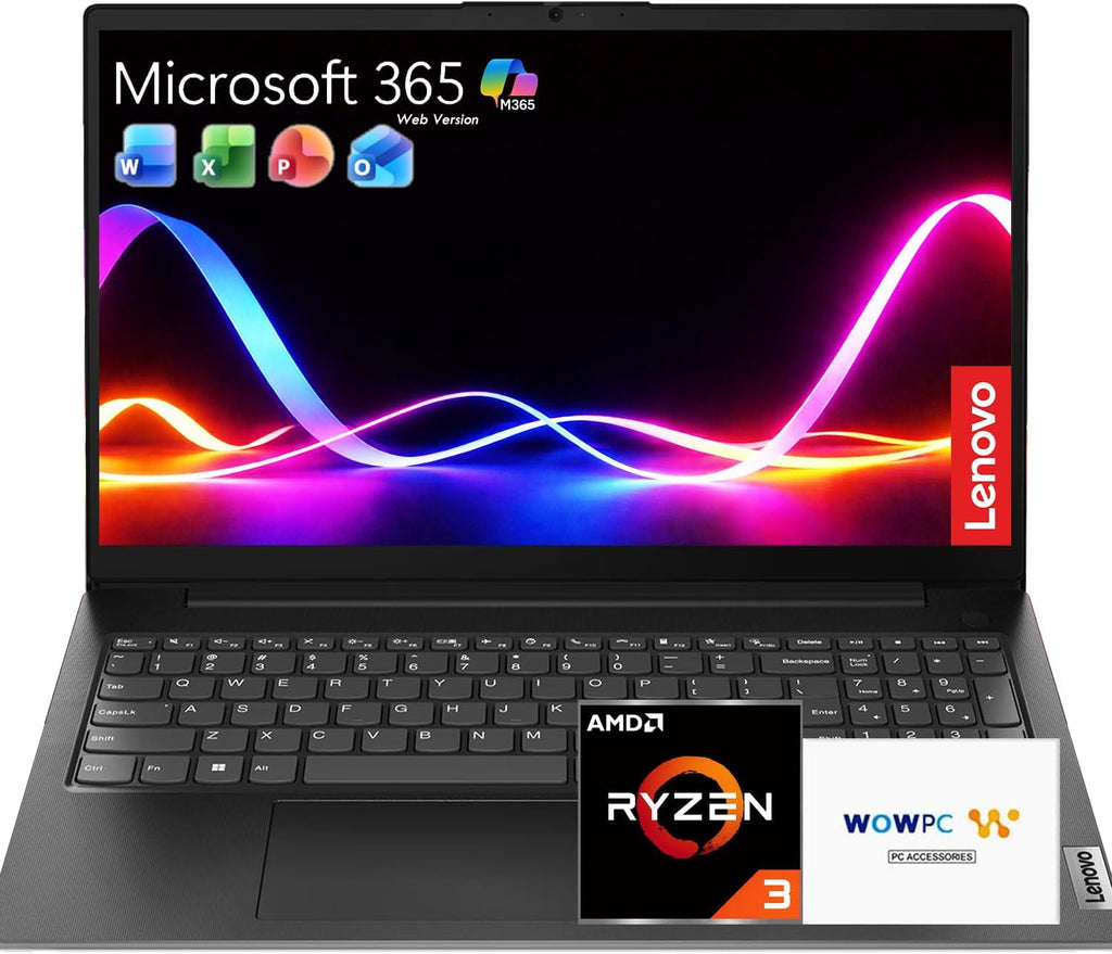 Lenovo 2026 V15 Laptop for Student & Business, AMD 7000 Series Ryzen CPU (Beats Intel i7-1160G7), 15.6' FHD IPS Display, 16GB RAM, 512GB SSD, Ethernet Port RJ-45, Windows 11 Pro, WOWPC USB, No Mouse