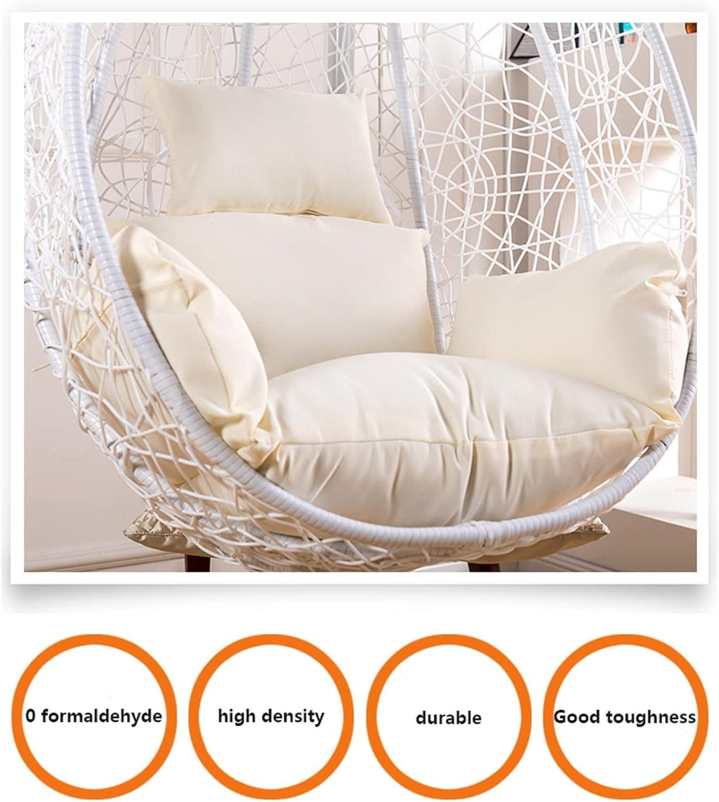 Wttfc Egg Chair Cushion Replacement, Outdoor Swing Chair Seat Cushion Replacement Cover, Washable Thicken Hanging Hammock Chair Cushion Only