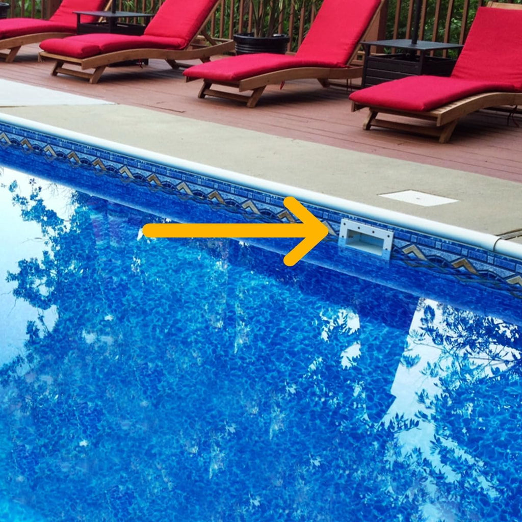 Rx Clear Standard Thru-Wall Skimmer for Vinyl Liner Inground Pool | Made of Non-Corrosive Abs Plastic | Large Debris Basket & Multiple Plumbing Connections for Easier Access