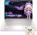 HP 2025 14-inch Student Laptop - Win 11 Pro & 1-Year Office 365 • Intel Quad-Core (Beats N4120) CPU • Wi-Fi 6 • Copilot AI • 16G RAM • 128G UFS + 256GB SD Card • Thin & Light Laptop • w/Accessories