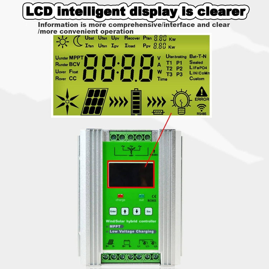 Wind Turbine Solar Hybrid Charge Controller,Solar Charge Controller,Wind Turbine Generator,3000w/5000w/6000w/8000w Solar Panel Auto Regulator 24V-3000W
