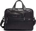 TUMI - Alpha Medium 15' Expansion Laptop Briefcase - Professional Briefcase for Commute or Travel - Padded Compartment Fits up to 15' Screen - Black Leather
