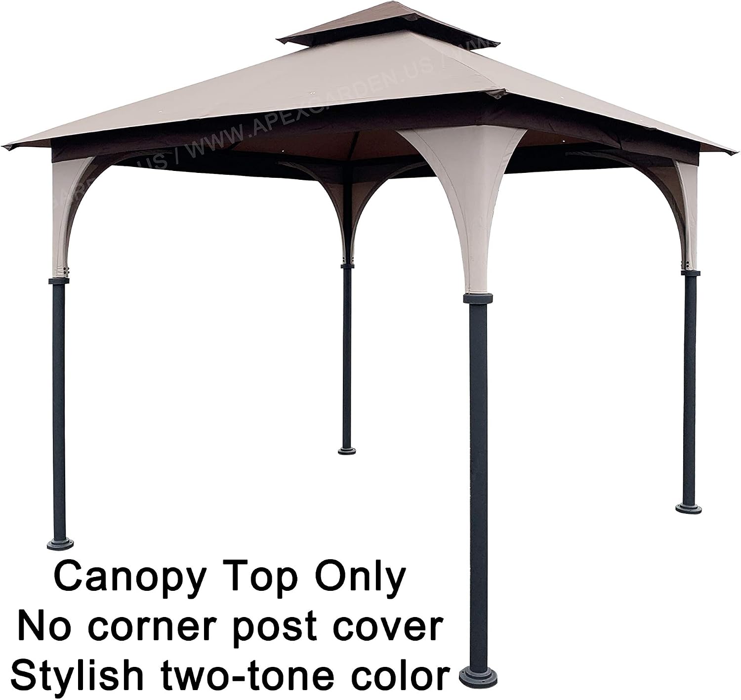 APEX GARDEN Replacement Canopy Top for 8' x 8' Gazebo #L-GZ375PST, L-GZ375PST-3