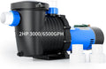 FOTING In/Above Ground Pool Pump, Self Primming Pool Pump High Flow 1.5' & 2' NPT Inlet Connectors, Dark Blue
