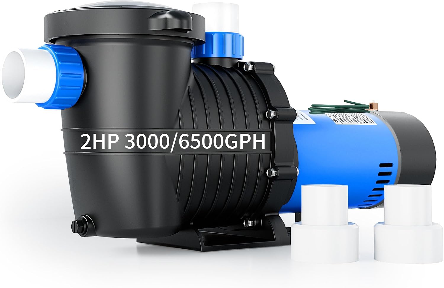 FOTING In/Above Ground Pool Pump, Self Primming Pool Pump High Flow 1.5' & 2' NPT Inlet Connectors, Dark Blue