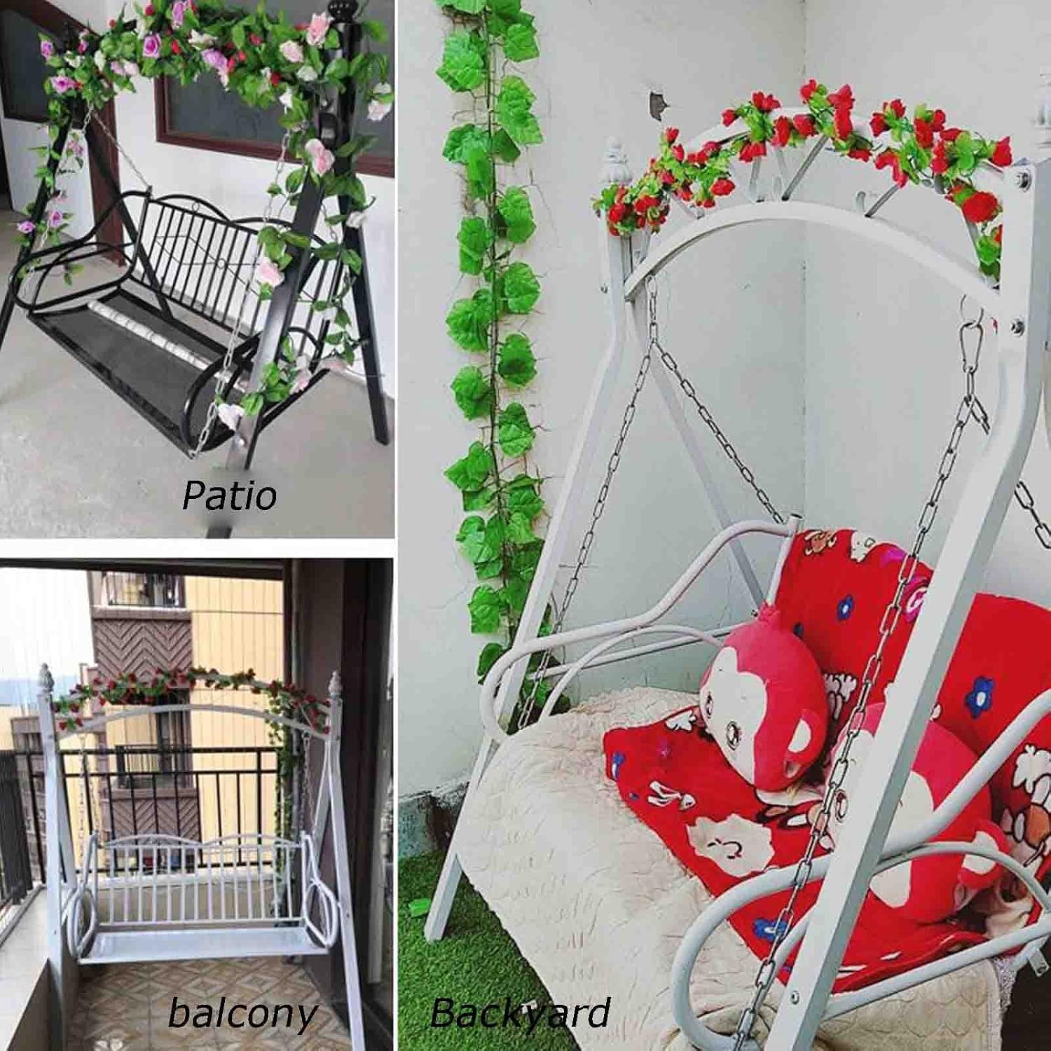 2 Seater Swing Chair,Rocking Chair Swing Hanging Chair,Sun Lounger,for Adults Patio, Garden, Backyard and Poolside