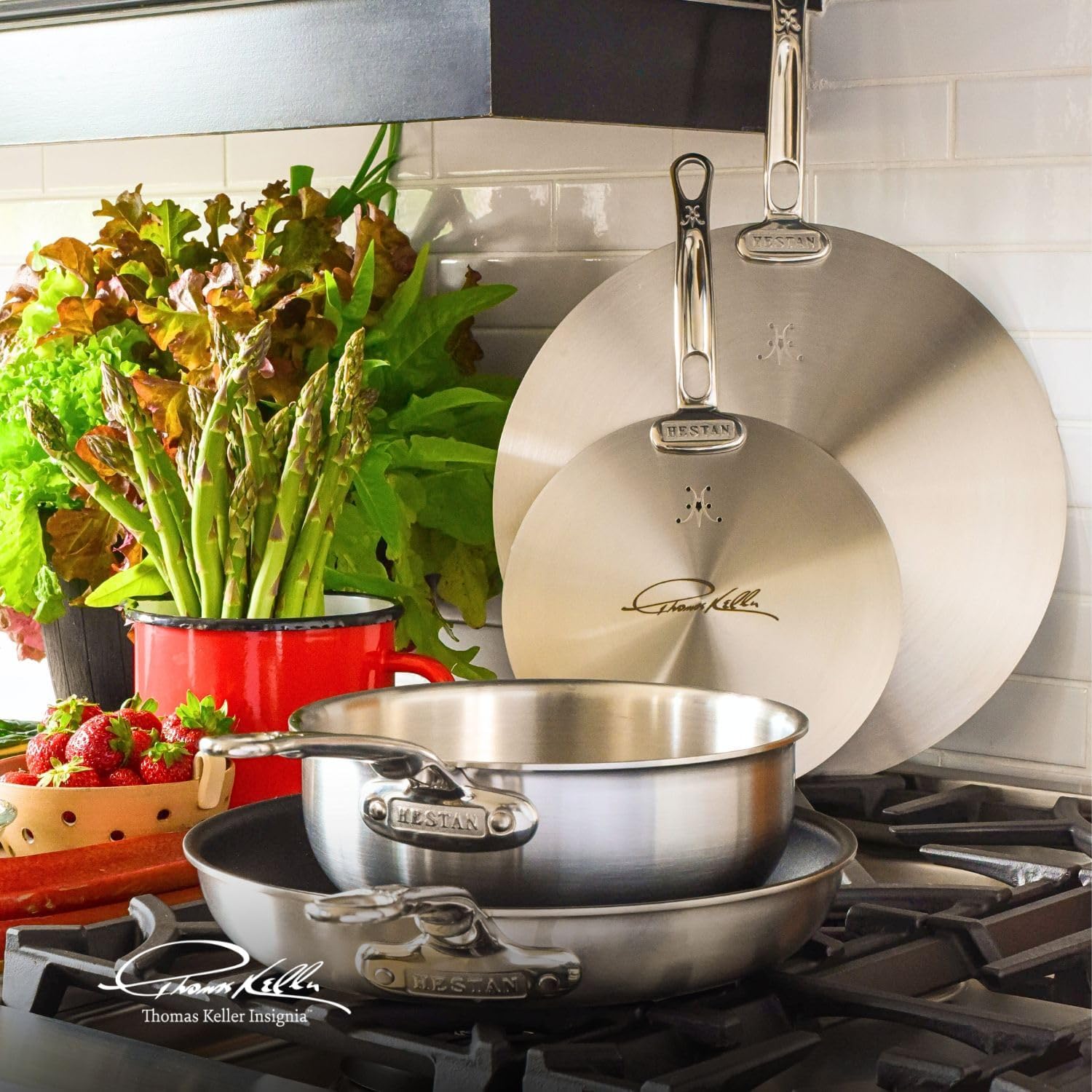 Thomas Keller Insignia by Hestan - Stainless Steel 11 Piece Cookware Set, Induction Cooktop Compatible