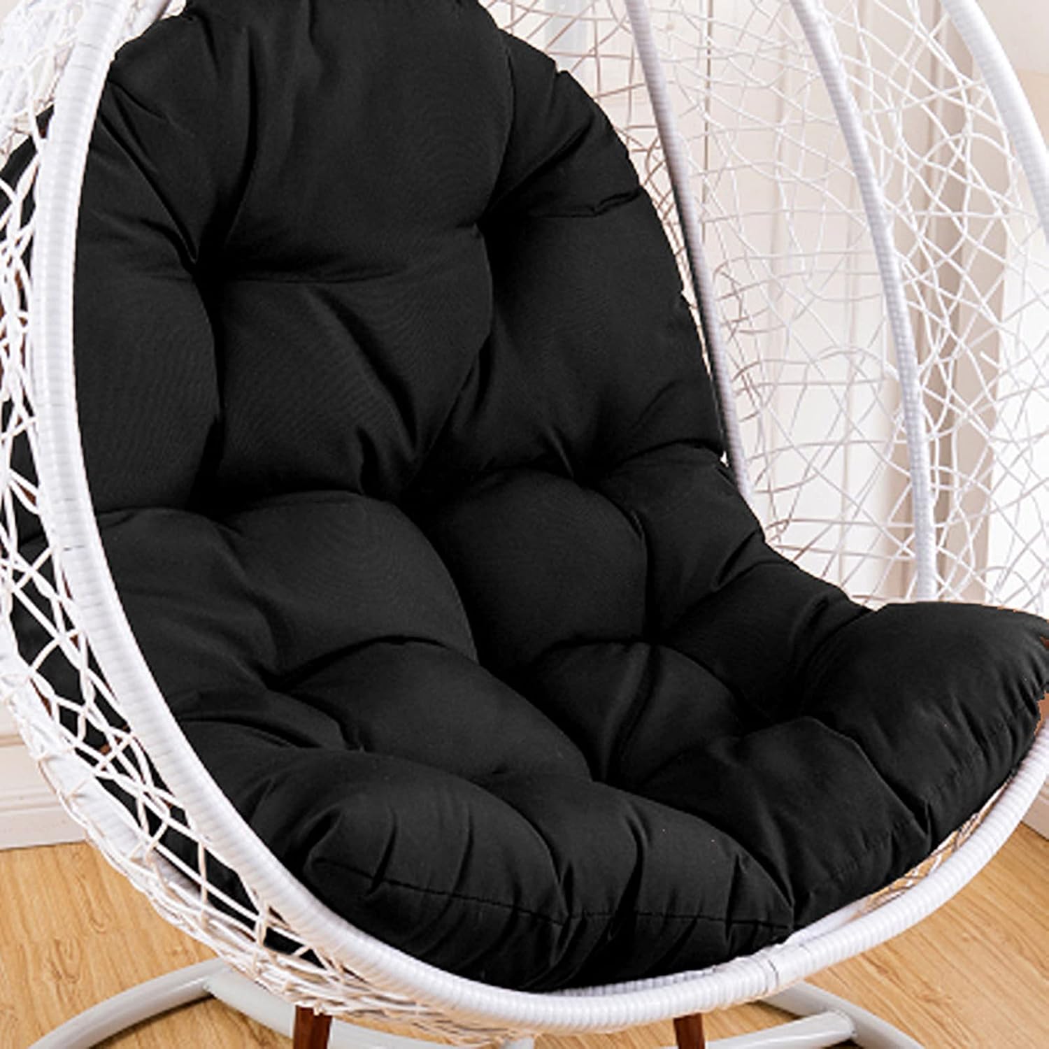 HUHJYUGE Hanging Basket Seat Cushion, Hanging Egg Chair Cushions, Hammock Chair Cushions, Thick Nest Back Pillow, Not-Slip, Washable, for Outdoor Patio Garden Swing Chair Cushion Seat Pads