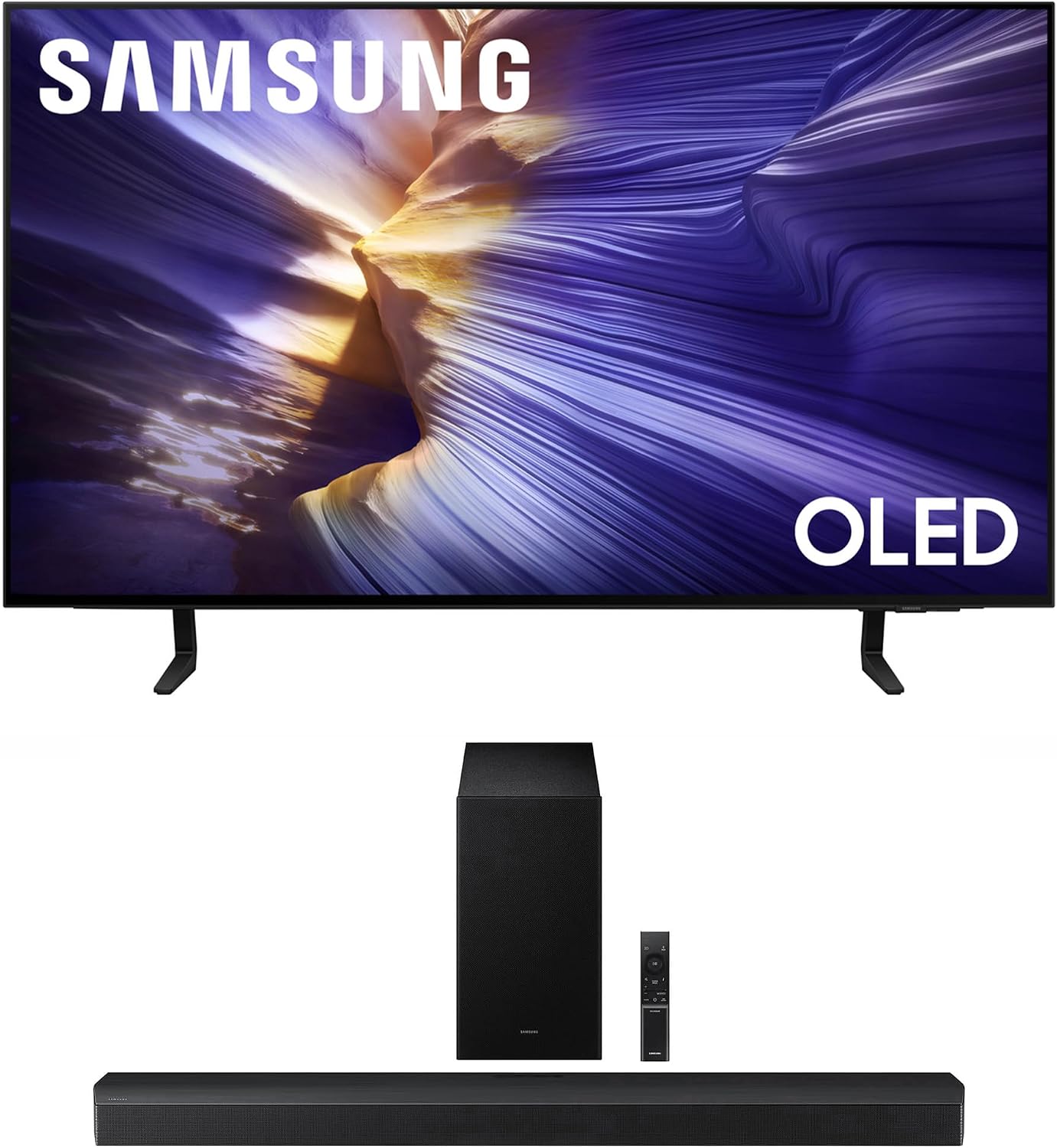 Samsung QN42S90FAEXZA 42 Inch 4K OLED Smart TV with a HW-B750F B Series Soundbar 5.1 Ch and Subwoofer (2025)