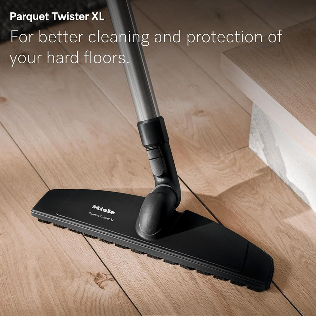 Miele Complete C3 Limited Edition Bagged Canister Vacuum Cleaner with AirClean System, AllTeQ Universal Floorhead, and Parquet Twister Floorbrush, in Tayberry Red