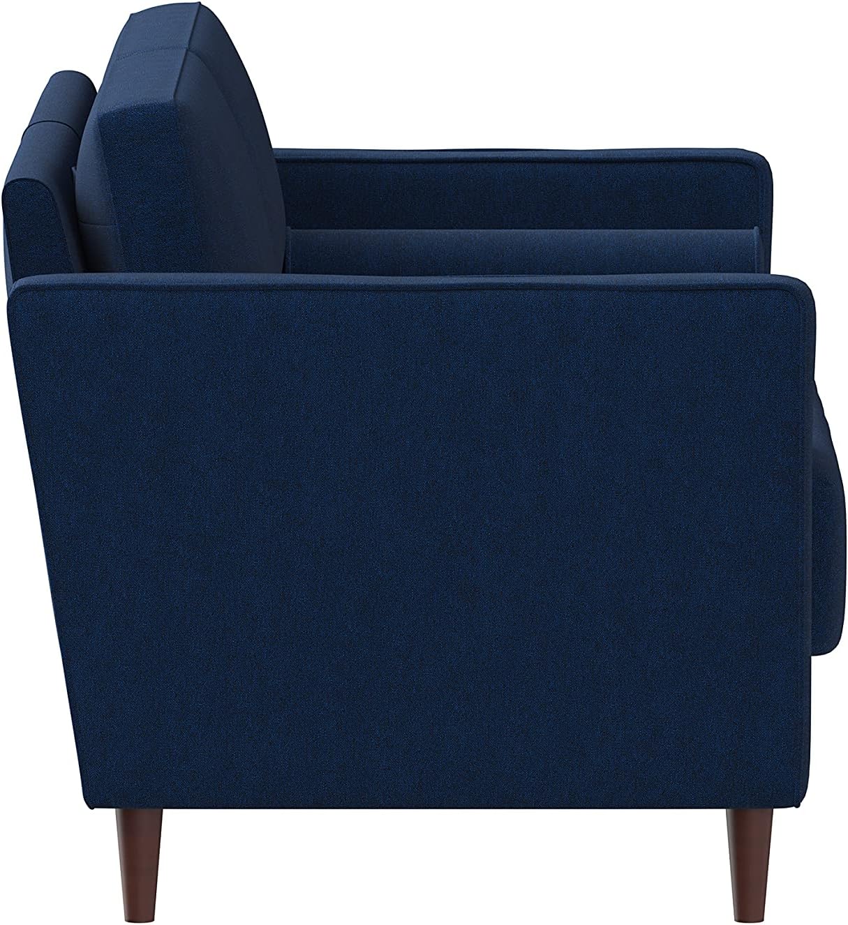 Studio Living® Lexington 52.4' Loveseat, Mid-Century Modern, Pocket Coil Comfort, Easy Assembly, Woven Fabric, Navy Blue