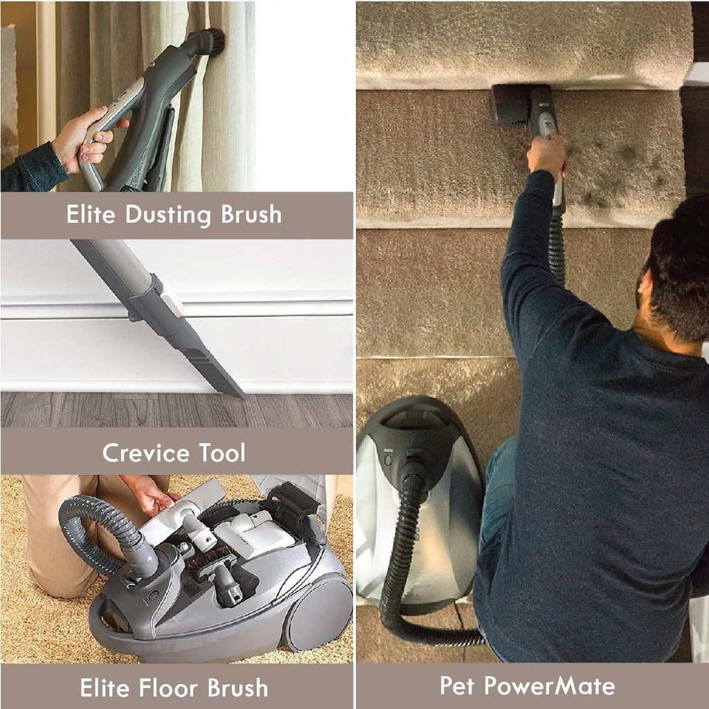 Kenmore Elite 700 Series Bagged Canister Vacuum with 2-Motor System, Powerful Suction, HEPA Filter, Pet PowerMate for Pet Hair, Thick Carpet, Hard Floors, Stairs and More, Gold