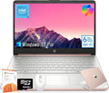 HP 2025 14 Inch Student Business Laptop, 1-Year Office 365, Intel Processor N150 Processor, 16GB RAM, 128GB UFS + 256GB MSD Storage, Wi-Fi 6, BT 5.4, Copilot AI, Windows 11 Pro, w/Accessories