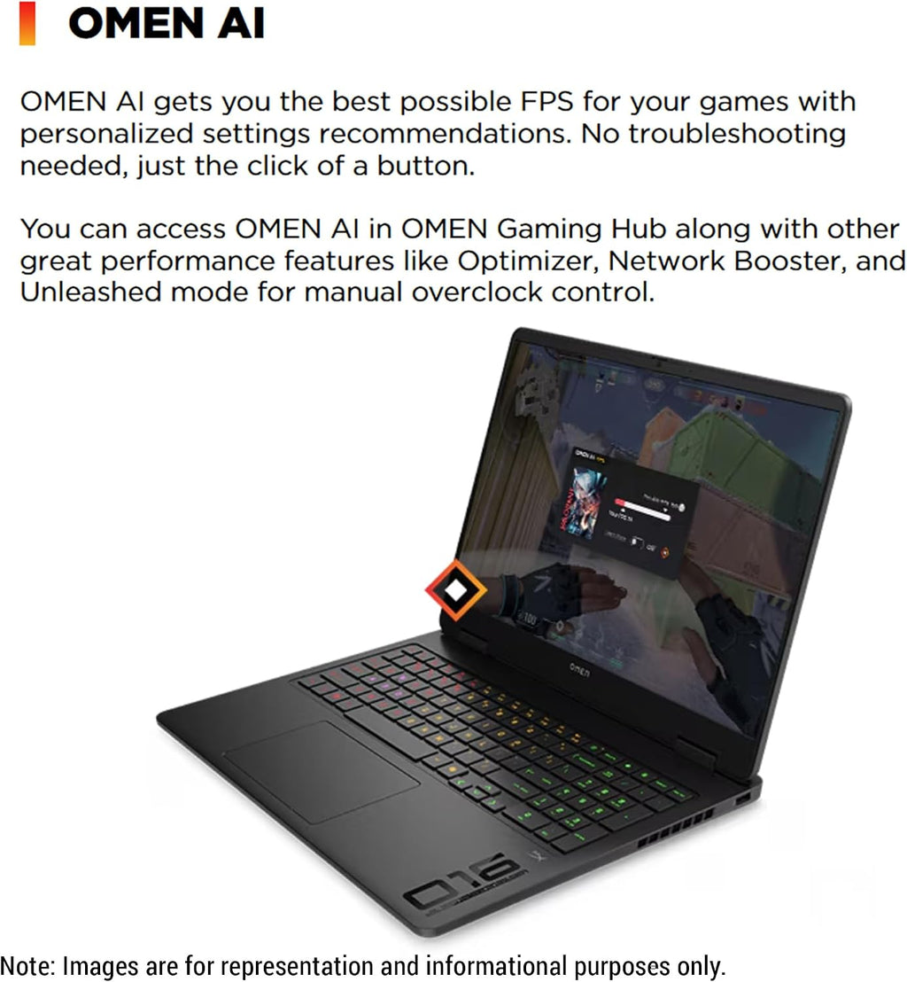 HP OMEN 16 Gaming Laptop, Intel Ultra 9-285H, 64 GB DDR5 RAM, 2 TB PCIe SSD, 16' WQXGA (2560x1600) 240Hz Display, Nvidia G-Force RTX 5070, RGB Backlit Keyboard, W11 Pro, Shadow Black