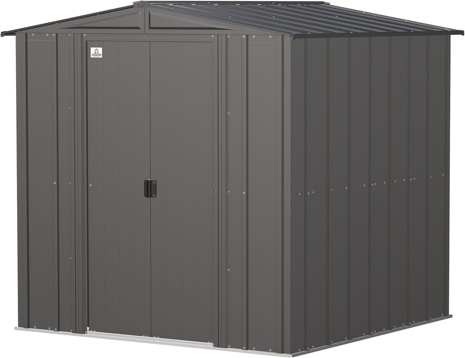 Arrow Sheds 6' x 6' Outdoor Steel Storage Shed, Grey